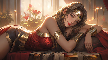 Wonder Woman Majestic Might, wonder-woman, superheroes, artist, artwork, digital-art, pixiv HD wallpaper