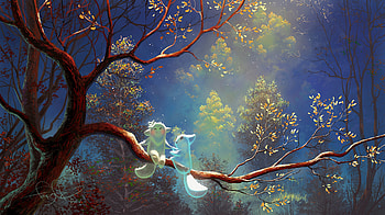 Branch, Wood, Fantasy, Magic, Art, Tree, Beasts HD wallpaper