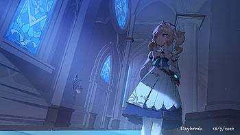 Barbara — Cathedral Light (Genshin Impact ), Barbara (Genshin Impact), video game, Genshin Impact HD wallpaper
