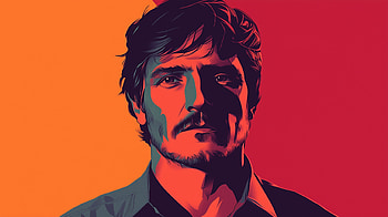 Minimalist Pedro Pascal, Pedro Pascal, minimalist HD wallpaper