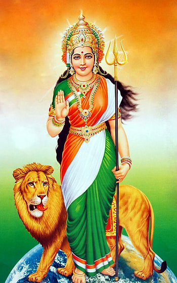 Bharat Mata : The Mother India. Mother india, Indian flag , Indian flag HD phone wallpaper