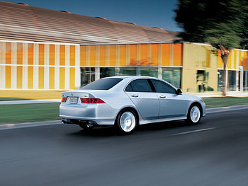 Auto, Acura, Cars, Building, Wood, Tree, Asphalt, Side View, Speed, Style, Akura, Silver Metallic, 2006, Tsx HD wallpaper