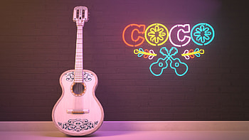 Miguel's guitar from Coco, Pixar movie prop, Musical instrument, Beautiful craftsmanship HD wallpaper