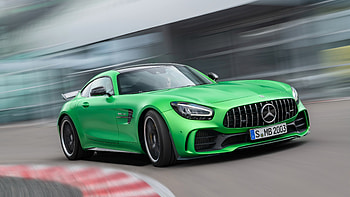 Mercedes-AMG GT, green car, on-road HD wallpaper