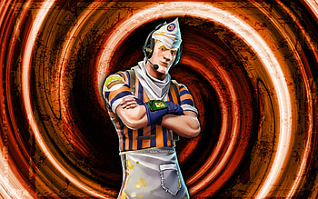 Grill Sergeant, orange grunge background, Fortnite, vortex, Fortnite characters, Grill Sergeant Skin, Fortnite Battle Royale, Grill Sergeant Fortnite HD wallpaper