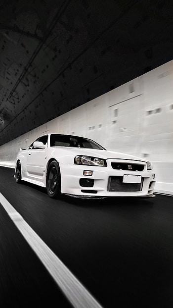 Nissan, Cars, Traffic, Movement, Side View, Nissan Gt-R HD phone wallpaper