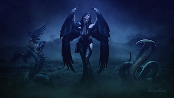 Gothic Angel , gothic, angel, dark, artist, artwork, digital-art HD wallpaper