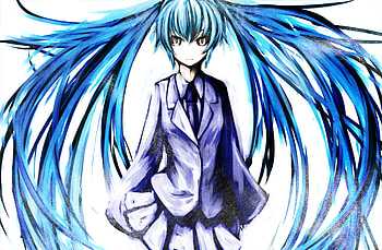 Hatsune Miku, blue, awesome, uniform, cute, vocaloid, school uniform, beauty, nice, miku, vocaloids, hatsune, white, blue eyes, twintail, blue hair, beautiful, tie, anime, pretty, cool HD wallpaper