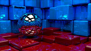 Reflection, 3D, Ball, Metal, Cuba HD wallpaper