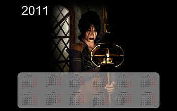Calendar 2011, fantasy, 3d, calendar, woman HD wallpaper