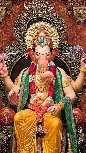 Ganpati Bappa Morya, Lalbaugcha Raja, Lord Ganesh HD phone wallpaper