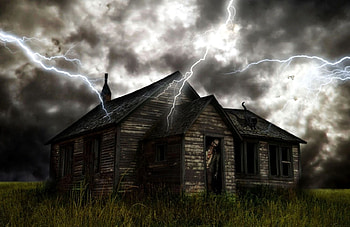 Old Scary House, Scary, House, Lighting, Old HD wallpaper
