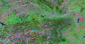 Austria by Satellite, landscapes, maps, earth, space, austria HD wallpaper