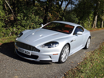 Trees, Grass, Aston Martin, Cars, Front View, 2008, Aston Martin Dbs HD wallpaper