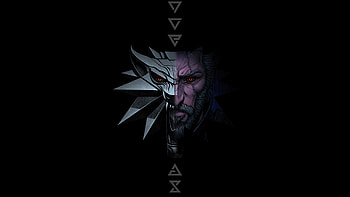 The Witcher Minimal , the-witcher, games, ps4-games, xbox-games, pc-games, dark, black, 2022-games, artstation HD wallpaper