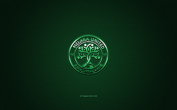 Melaka United FC, Malaysian football club, green logo, green carbon fiber background, Malaysia Super League, football, Melaka, Malaysia, Melaka United FC logo HD wallpaper