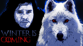John Snow and Ghost, game-of-thrones, tv-shows, jon-snow HD wallpaper