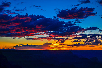 Nature, Sunset, Sky, Clouds, Horizon, Colorful, Colourful HD wallpaper