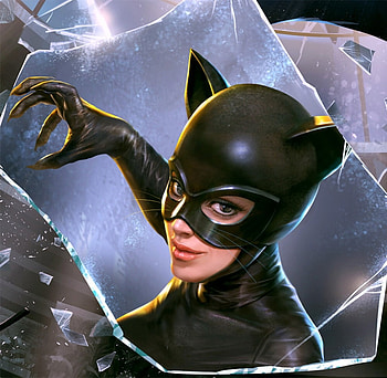 Catwoman, art, alon chou, fantasy, comics, girl HD wallpaper