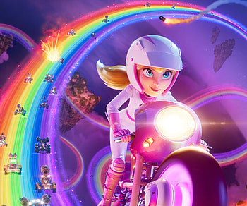 Princess Peach Races Through the Rainbow | Super Mario Bros. 2023, Princess Peach, movie, Super Mario Bros. (2023) HD wallpaper