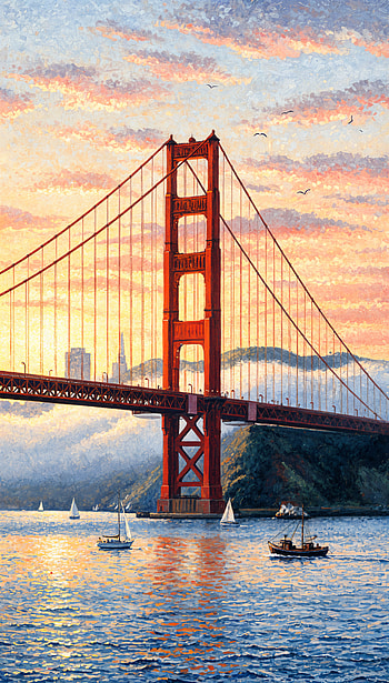 Golden Gate Sunset — Mobile, bridge, sailboat HD phone wallpaper