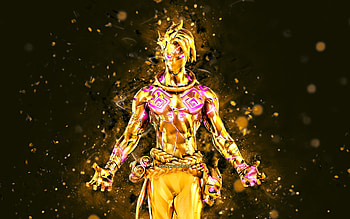 Golden Raz, , yellow neon lights, Fortnite Battle Royale, Fortnite characters, Golden Raz Skin, Fortnite, Golden Raz Fortnite HD wallpaper