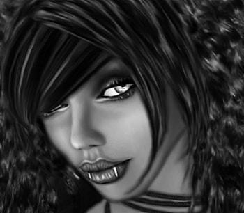 Vampire Lady, vampire, fantasy, dark HD wallpaper