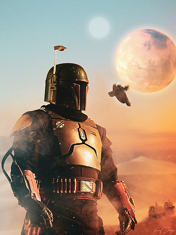 The Book of Boba Fett art, Stunning illustrations, Artistic talent, Tribute to Boba Fett HD phone wallpaper