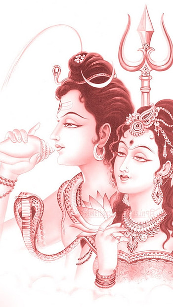 Sivan Parvathi, Beautiful Sketch HD phone wallpaper