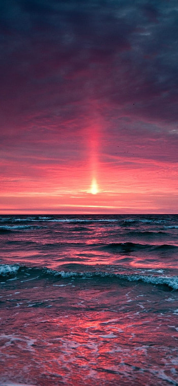 Red sunset, 11 pro, Striking colors, Stunning visuals HD phone wallpaper