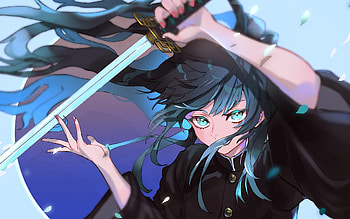 Muichiro Tokito, katana, Demon Slayer, battle, Demon Slayer Kimetsu no Yaiba, sword, manga, Demon Hunter, Tokitou Muichirou, Tokito Muichiro, Muichiro Tokito Kimetsu no Yaiba HD wallpaper