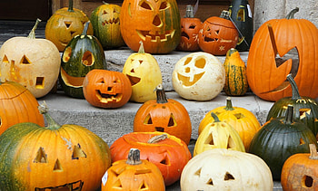 Holidays, Halloween, Pumpkin, Holiday, Stairs, Ladder, Lots Of, Multitude HD wallpaper