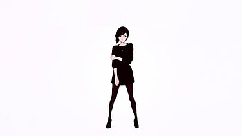Angry, brunette, minimal, anime girl HD wallpaper