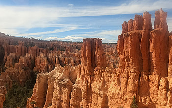 Bryce Canyon, Utah feels like another planet, landscape, clouds, sky, rocks, usa HD wallpaper