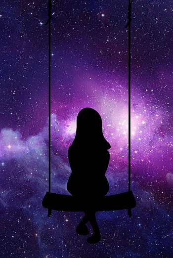 Galaxy girl, Cute Cool Galaxy HD phone wallpaper