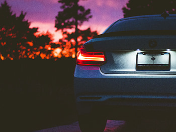 Bmw, Sunset, Cars, Shine, Light, Back View, Rear View, Headlight HD wallpaper