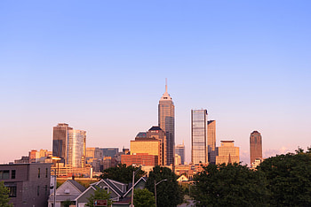 Indianapolis Skyline, KC Cohen Lawyer HD wallpaper