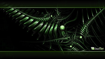 LinuxMint1, linux mint, fractal HD wallpaper