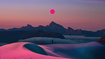 Alone Morning, outrun, alone, artist, artwork, digital-art HD wallpaper