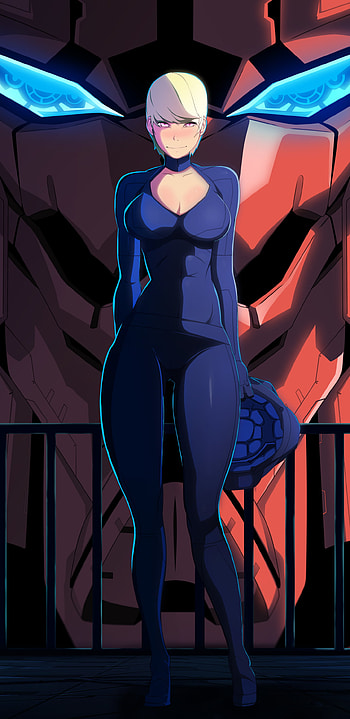 robot, mecha, short hair, blush, Anime, Original HD phone wallpaper