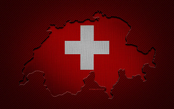 Switzerland map, , European countries, Swiss flag, red carbon background, Switzerland map silhouette, Switzerland flag, Europe, Swiss map, Switzerland, flag of Switzerland HD wallpaper