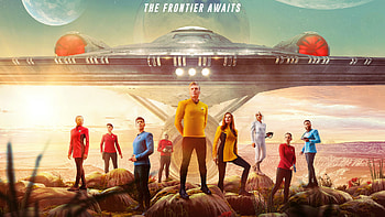 Anson Mount Rebecca Romijn Ethan Peck Christina Chong Star Trek Strange New Worlds HD wallpaper