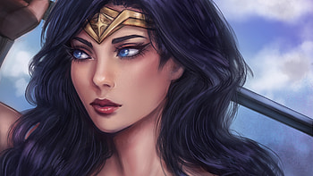 Wonder Woman Closeup Art, wonder-woman, warrior, artwork, superheroes HD wallpaper