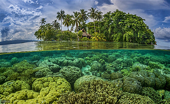 Marovo Lagoon Solomon Island, island, solomon, lagoon, marovo HD wallpaper