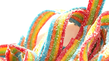 Rainbow candy strips, Sugar HD wallpaper