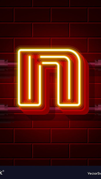 N Letter, Red Light HD phone wallpaper