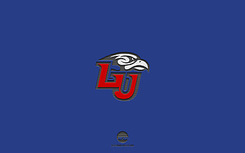 Liberty Flames, blue background, American football team, Liberty Flames emblem, NCAA, Virginia, USA, American football, Liberty Flames logo HD wallpaper