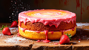 Delicious Strawberry Cake - Ultra, strawberry cake, cake, dessert, strawberry, frosting HD wallpaper