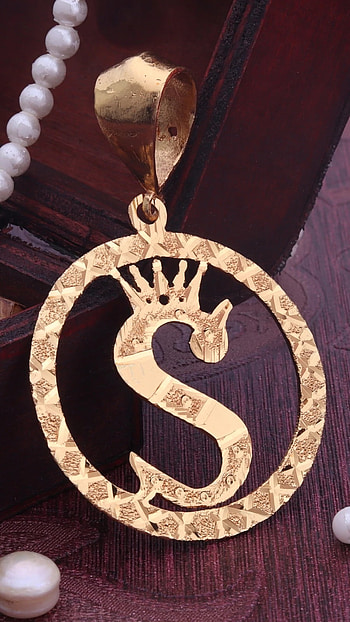 S Name Letter, Golden Locket HD phone wallpaper