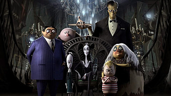 Addams Family, Sinister sequel, Chilling backdrops, Mysterious tale HD wallpaper